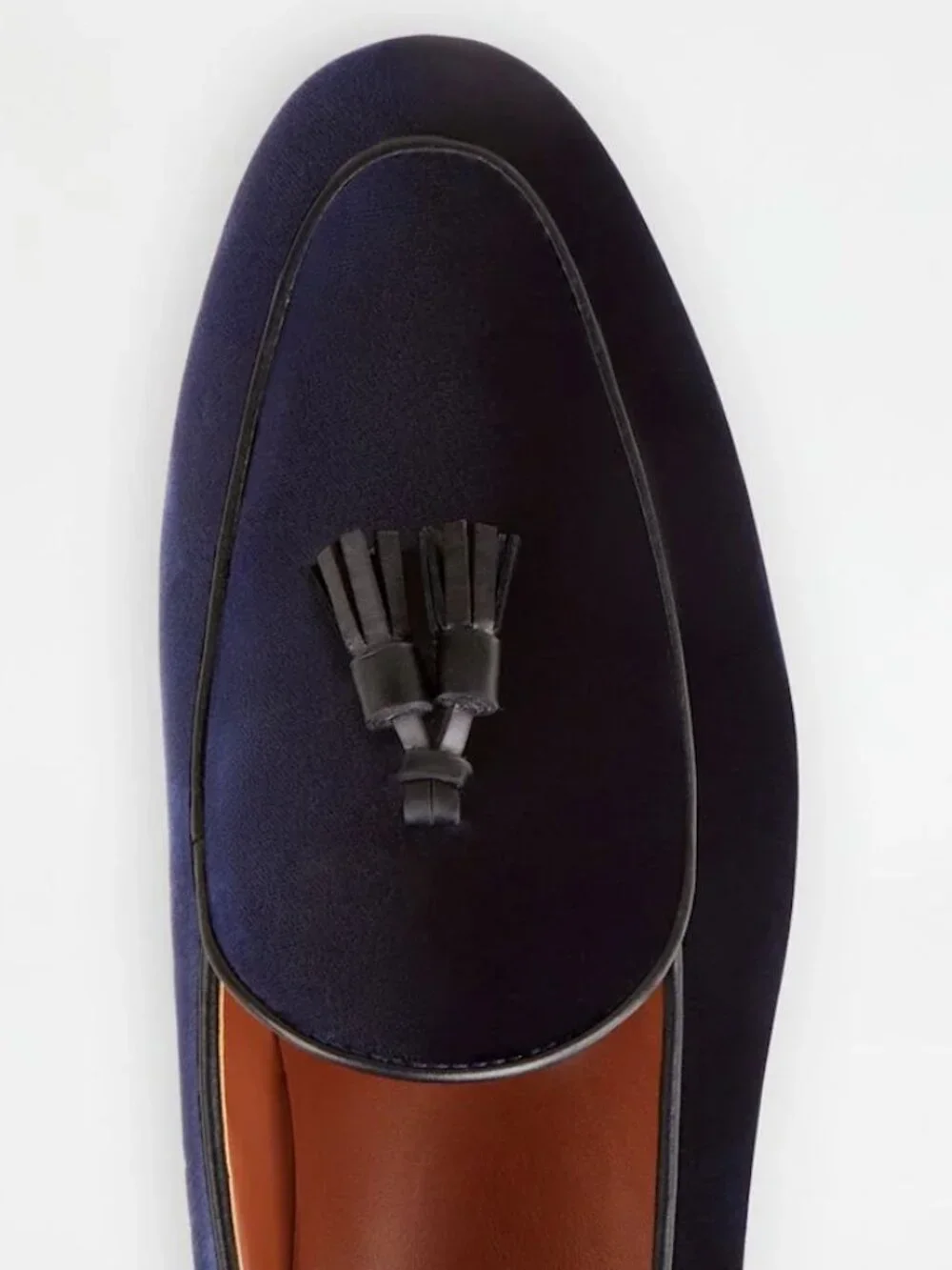BRAND NEW Tod's Blue Suede Tassel-Detailed Loafers in Size 9